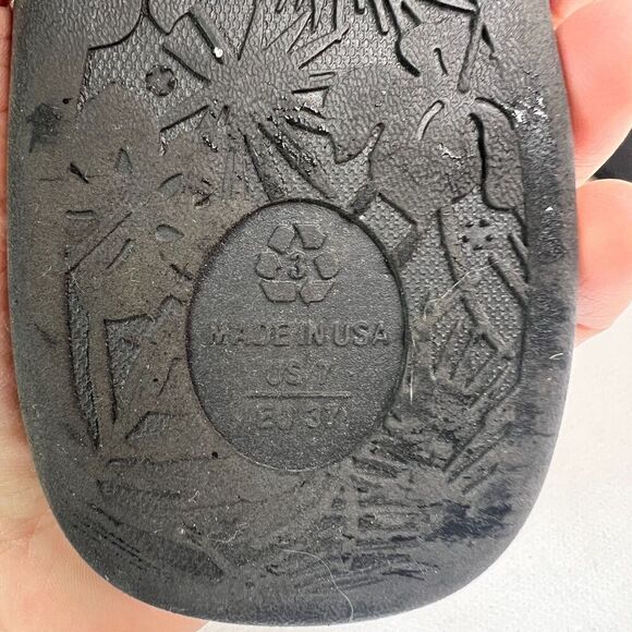 Okabashi Cruise Black Slip On Slide Mule Sandals Size 7 Made in USA - Picture 8 of 8